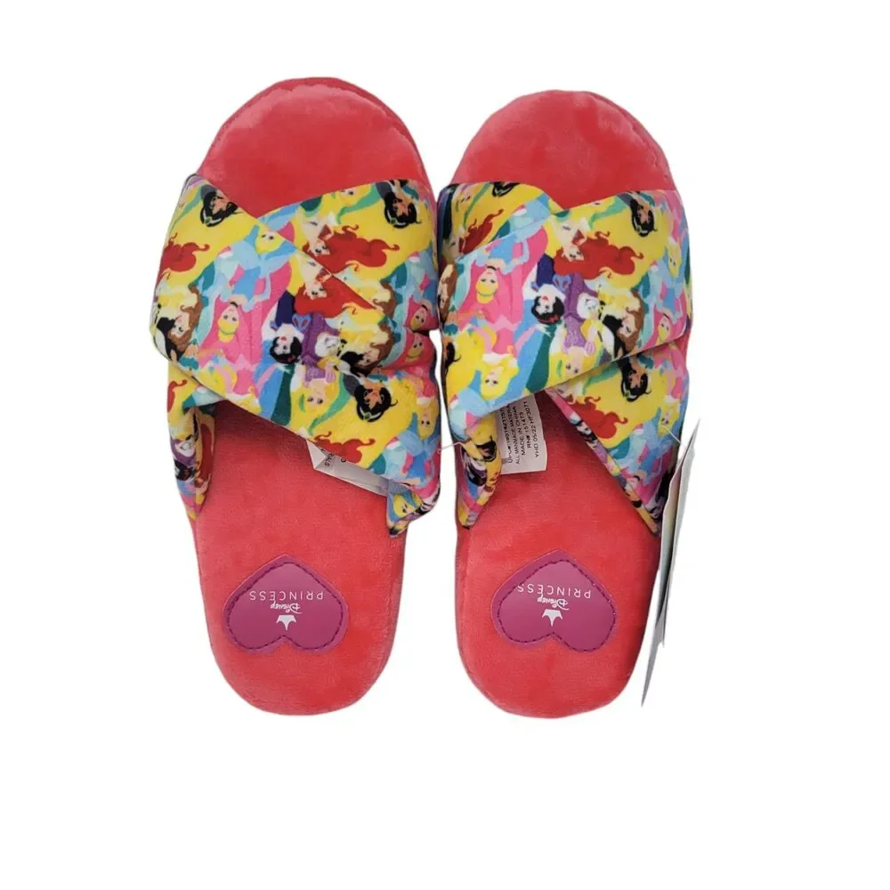Disney Princess Slippers House Shoes Girls size 4 Pink Soft NWT $29.99